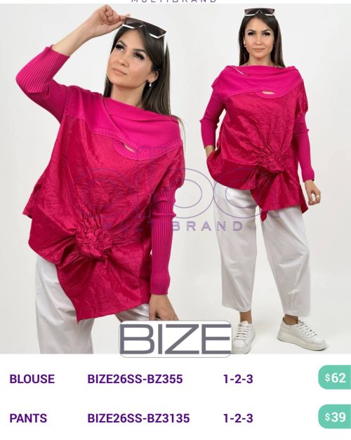 Блузка BIZE (модель BIZE26SS-BZ355) оптом