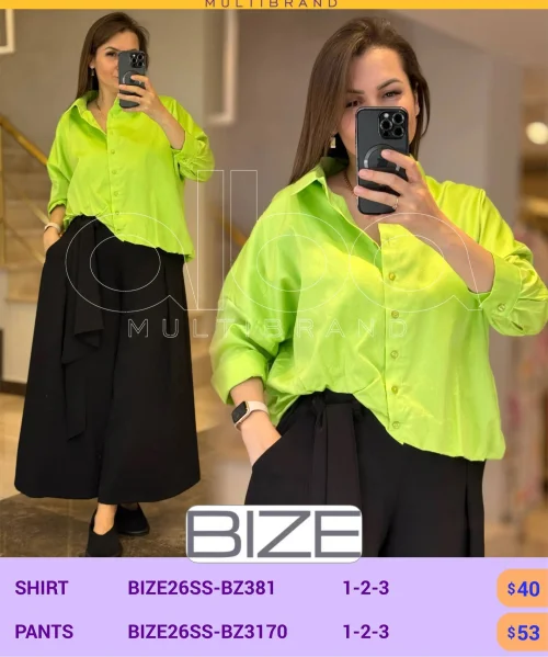Рубашка BIZE (модель BIZE26SS-BZ381) оптом