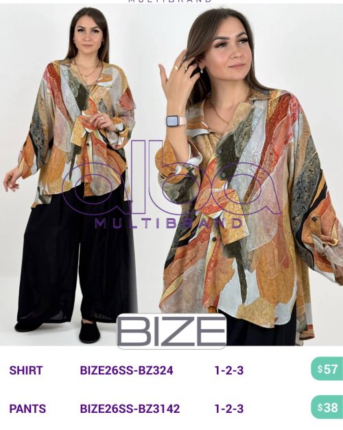 Рубашка BIZE (модель BIZE26SS-BZ324) оптом