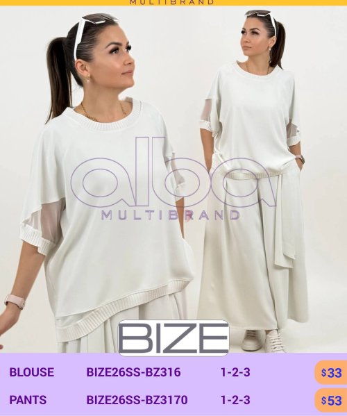 Блузка BIZE (модель BIZE26SS-BZ316) оптом