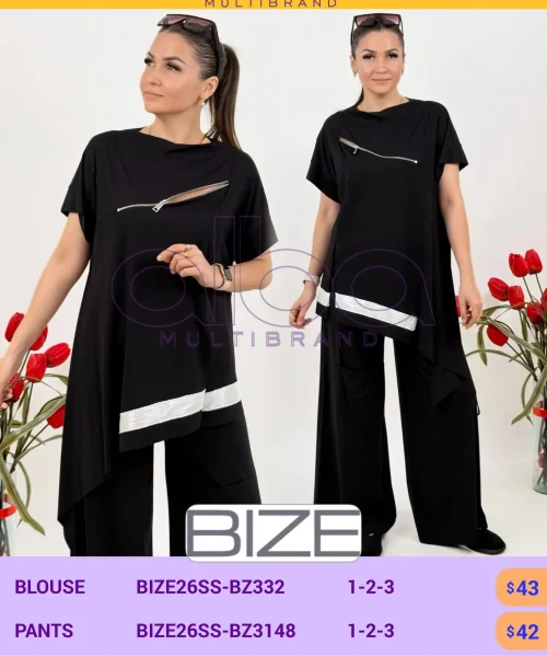 Блузка BIZE (модель BIZE26SS-BZ332) оптом