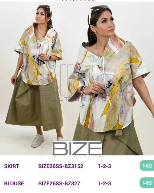 Блузка BIZE (модель BIZE26SS-BZ327) оптом