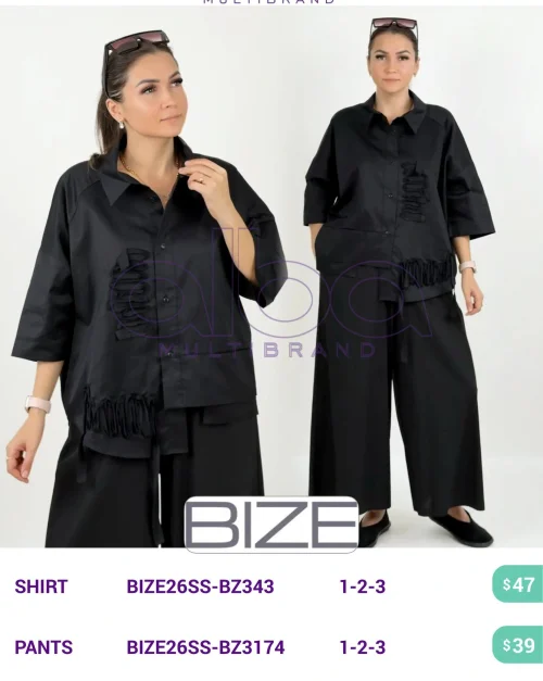 Рубашка BIZE (модель BIZE26SS-BZ343) оптом