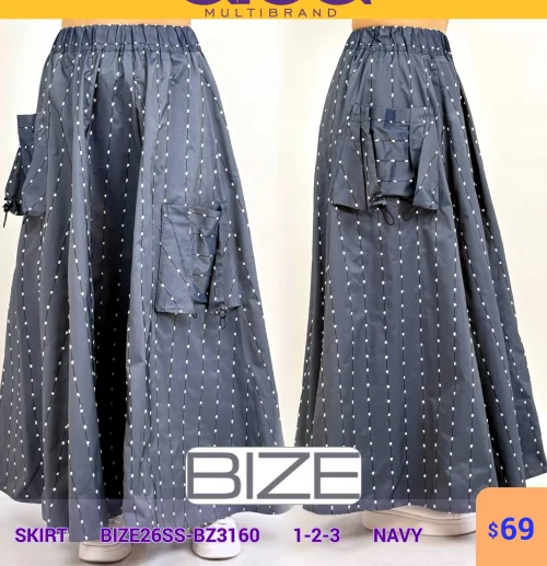 Юбка BIZE (Темно-синий, модель BIZE26SS-BZ3160) оптом
