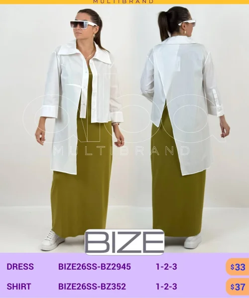 Рубашка BIZE (модель BIZE26SS-BZ352) оптом