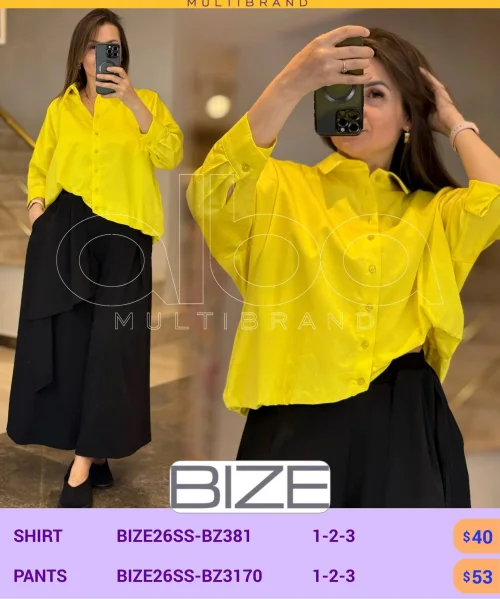 Рубашка BIZE (модель BIZE26SS-BZ381) оптом