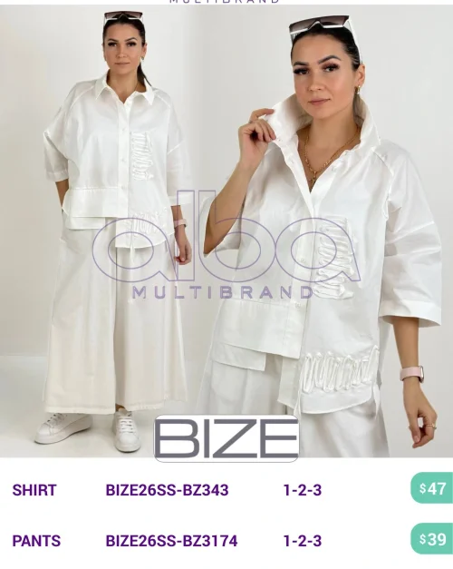 Рубашка BIZE (модель BIZE26SS-BZ343) оптом