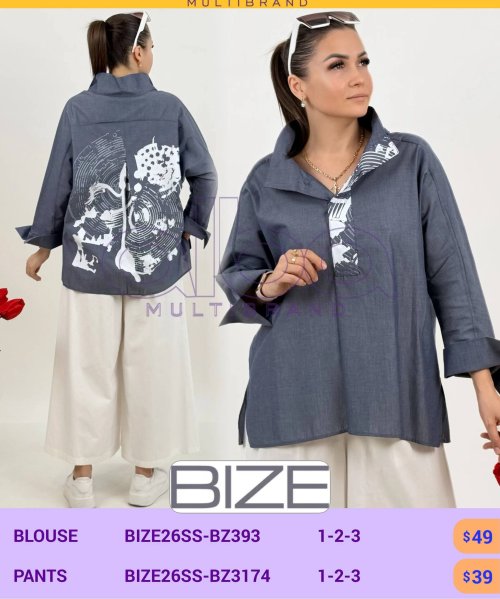 Блузка BIZE (модель BIZE26SS-BZ393) оптом