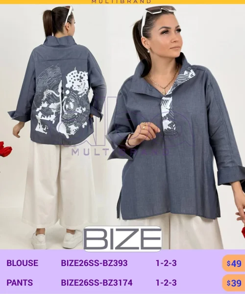Блузка BIZE (модель BIZE26SS-BZ393) оптом