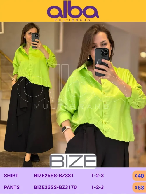 Брюки, BIZE, Черный, модель BIZE26SS-BZ370, женская одежда оптом из Турции, Лалели