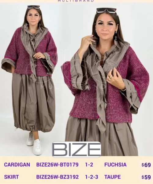 Кардиган BIZE (Fuchsia, модель BIZE26W-BT0179) оптом