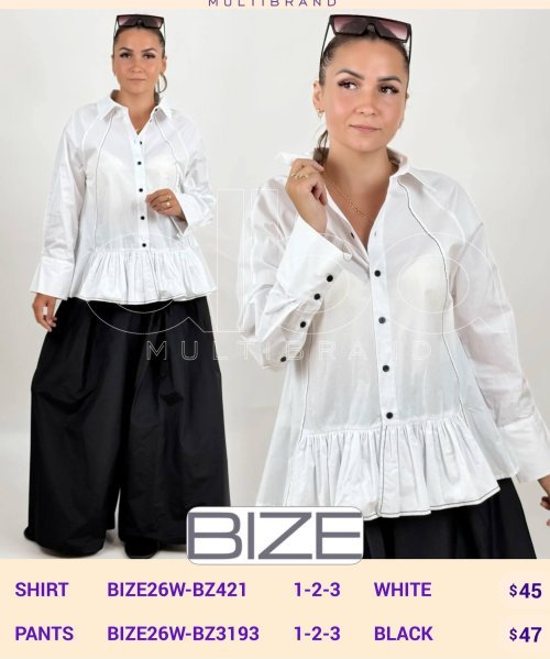 Рубашка BIZE (Белый, модель BIZE26W-BZ421) оптом
