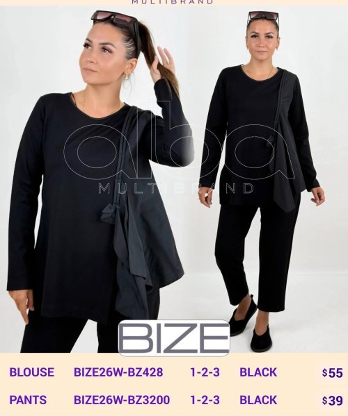 Брюки BIZE (Черный, модель BIZE26W-BZ3200) оптом