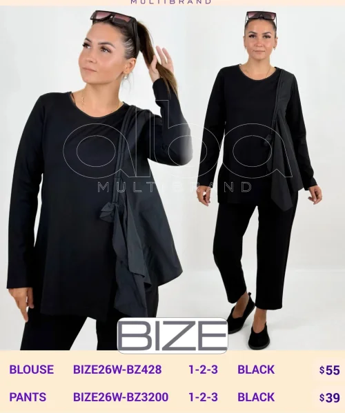 Брюки BIZE (Черный, модель BIZE26W-BZ3200) оптом