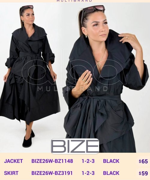 Жакет BIZE (Черный, модель BIZE26W-BZ1148) оптом