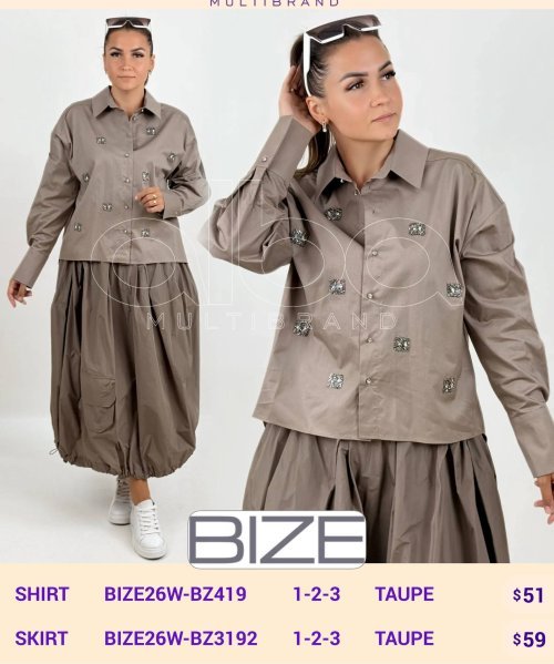 Юбка BIZE (Бежевый, модель BIZE26W-BZ419) оптом