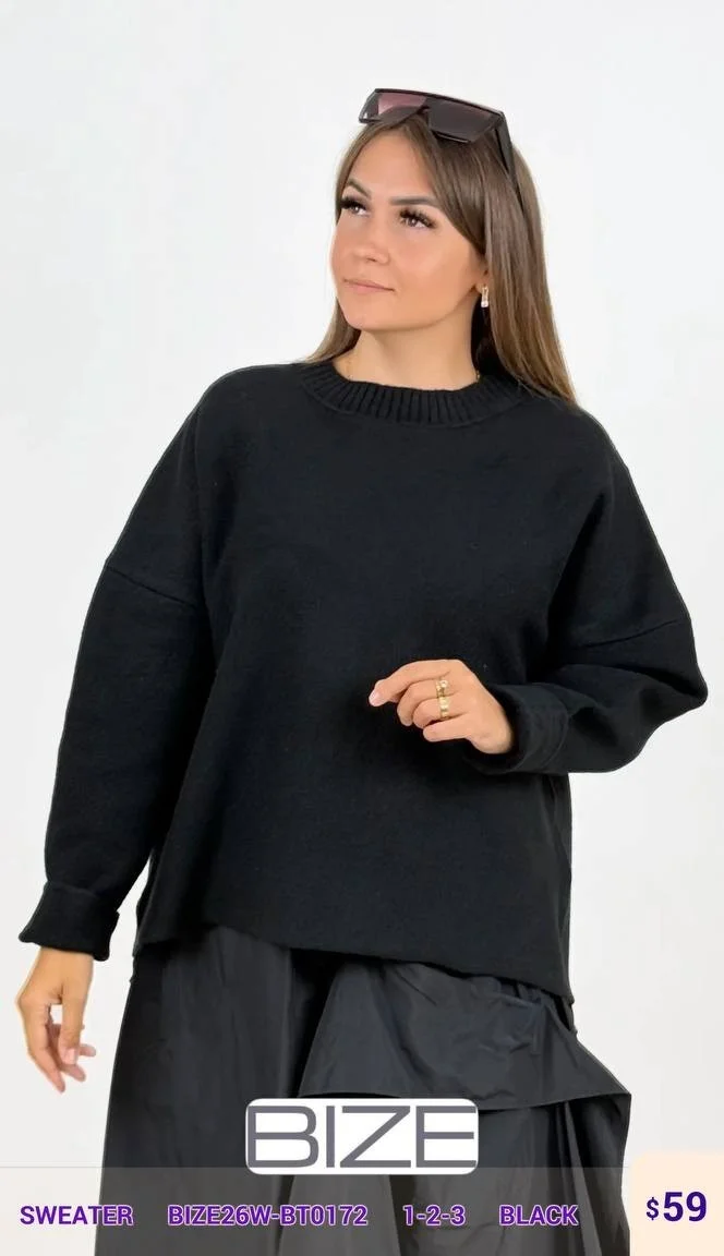 Свитер BIZE (Black, модель BIZE26W-BT0172) оптом