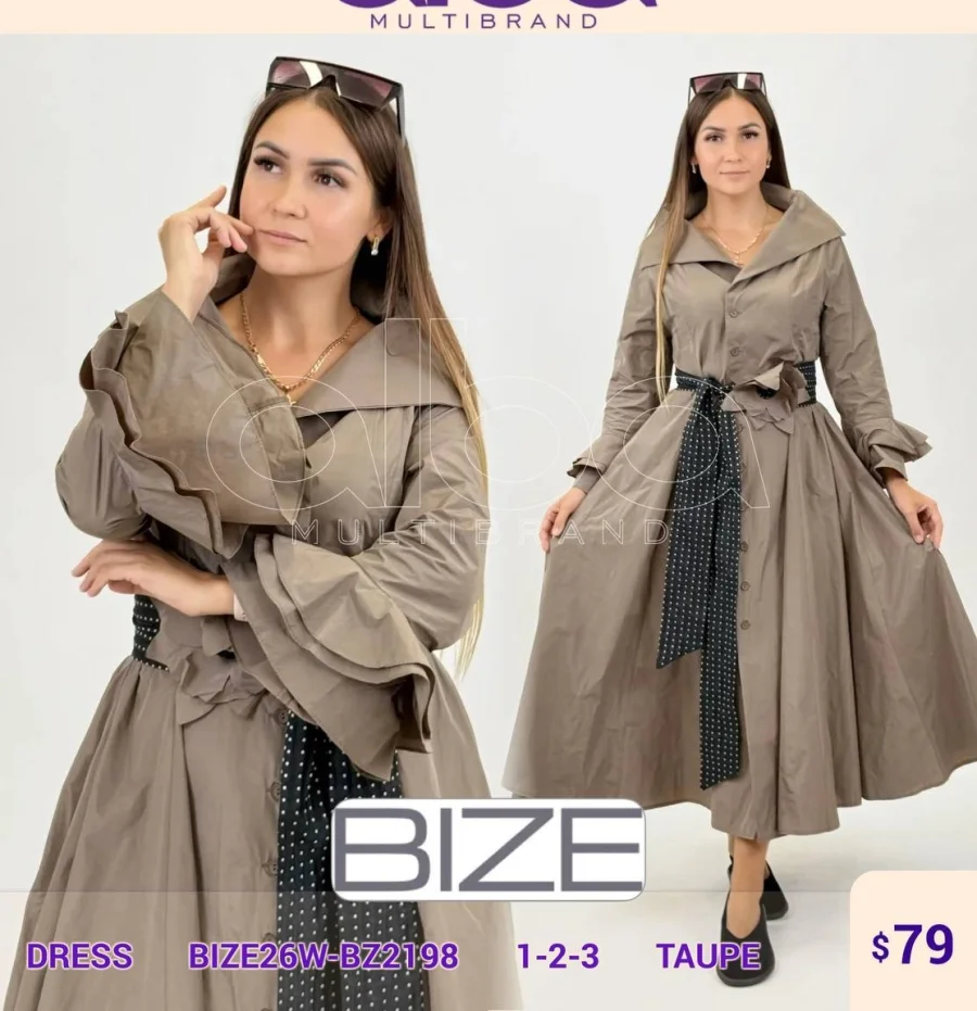 Платье BIZE (Beige, модель BIZE26W-BZ2198) оптом