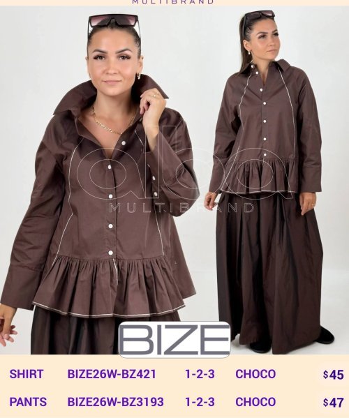 Рубашка BIZE (модель BIZE26W-BZ421) оптом