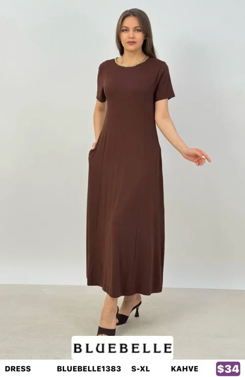 Платье Bluebelle (Коричневый, модель BLUEBELLE1383) оптом