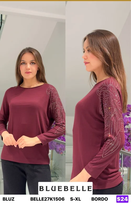 Блузка Bluebelle (Burgundy, модель BELLE27K1506) оптом