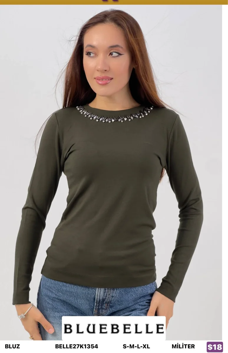 Блузка Bluebelle (Olive, модель BELLE27K1354) оптом