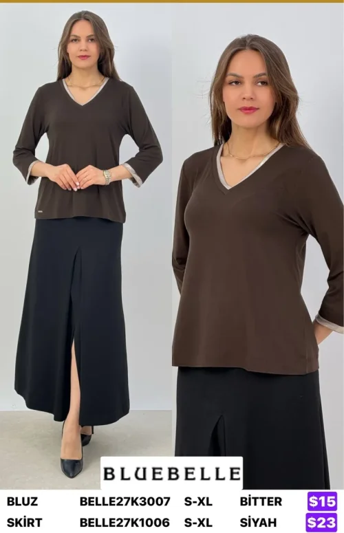 Блузка Bluebelle (Brown, модель BELLE27K3007) оптом