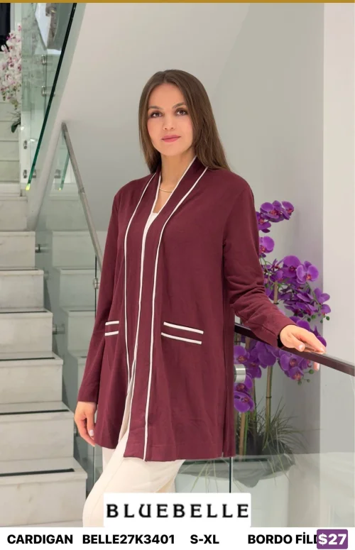 Кардиган Bluebelle (Burgundy, модель BELLE27K3401) оптом