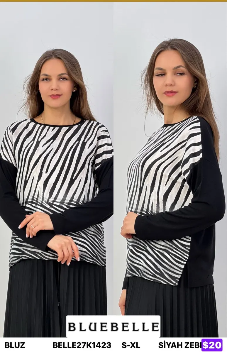 Блузка Bluebelle (Black, модель BELLE27K1423) оптом