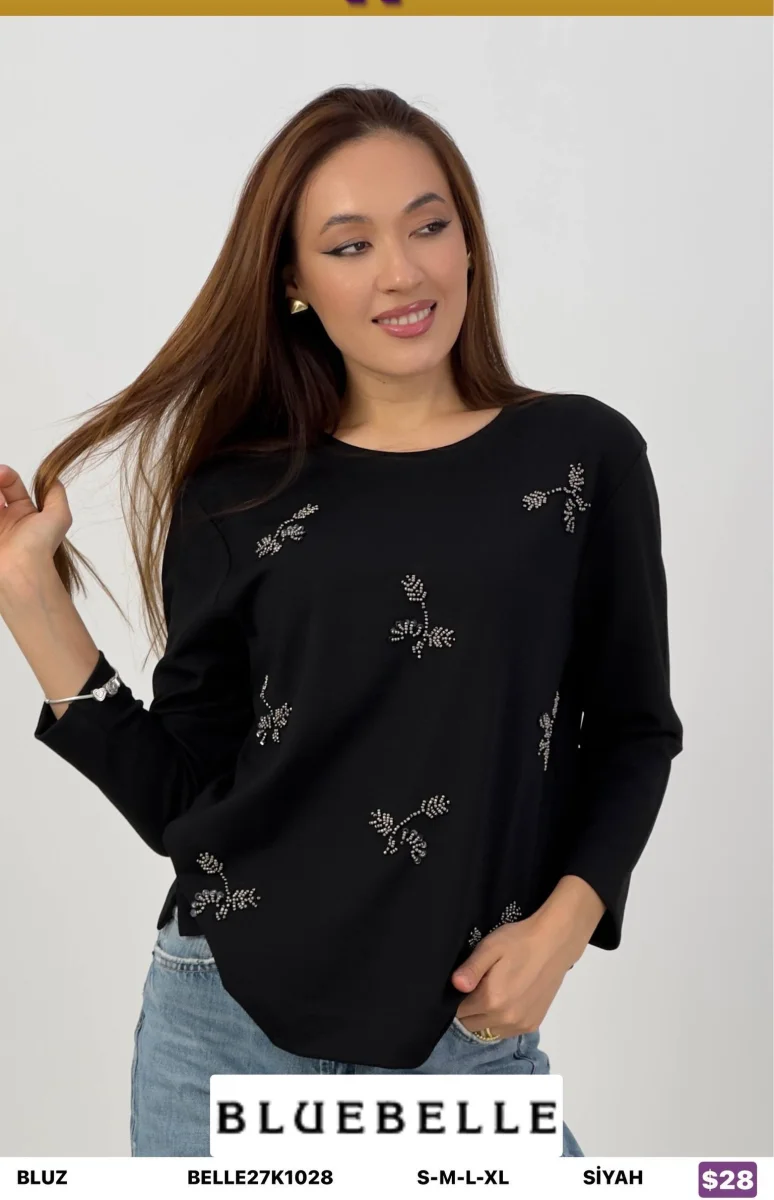 Блузка Bluebelle (Black, модель BELLE27K1028) оптом