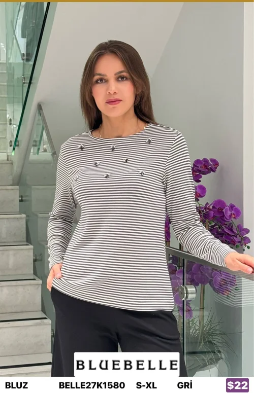 Блузка Bluebelle (Gray, модель BELLE27K1580) оптом