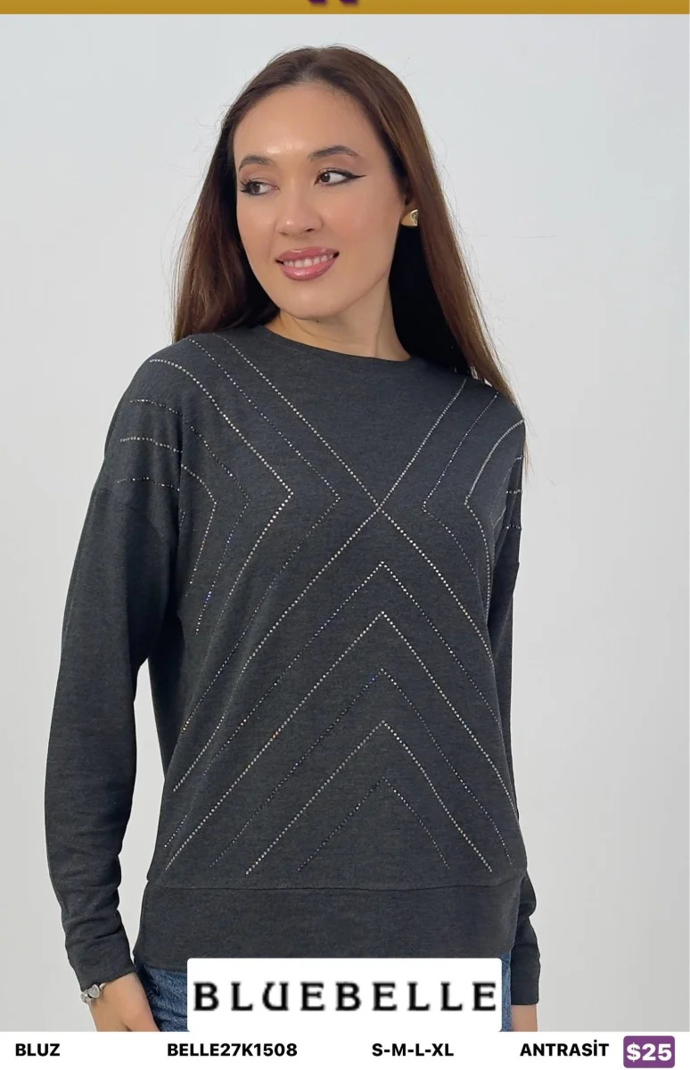 Блузка Bluebelle (Dark gray, модель BELLE27K1508) оптом