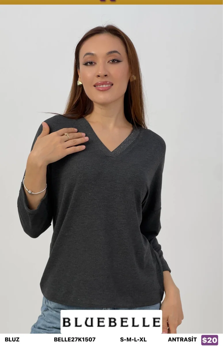 Блузка Bluebelle (Dark gray, модель BELLE27K1507) оптом
