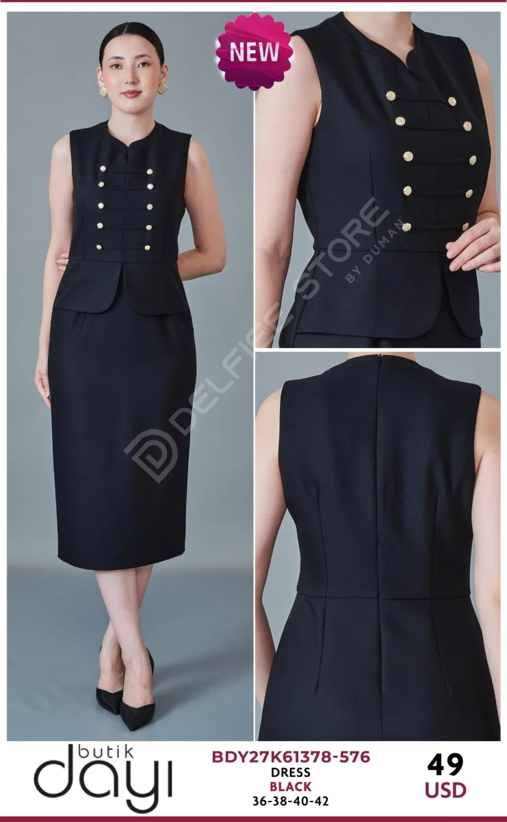 Платье BUTIK DAYI (Black, модель BDY27K61378-576) оптом