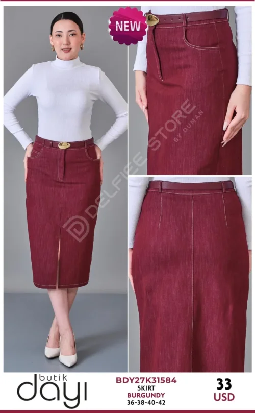 Юбка BUTIK DAYI (Burgundy, модель BDY27K31584) оптом