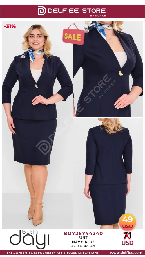 Комплект, BUTIK DAYI, Синий, модель BDY264240, женская одежда оптом из Турции, Лалели
