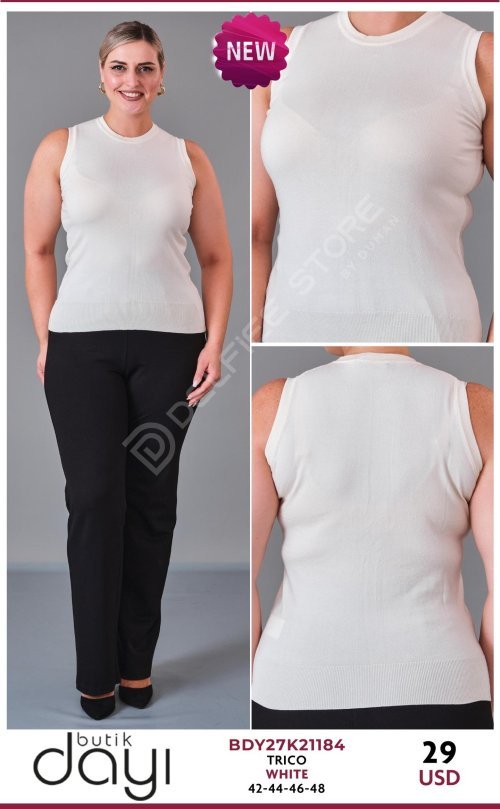 Трикотаж BUTIK DAYI (White, модель BDY27K21184) оптом