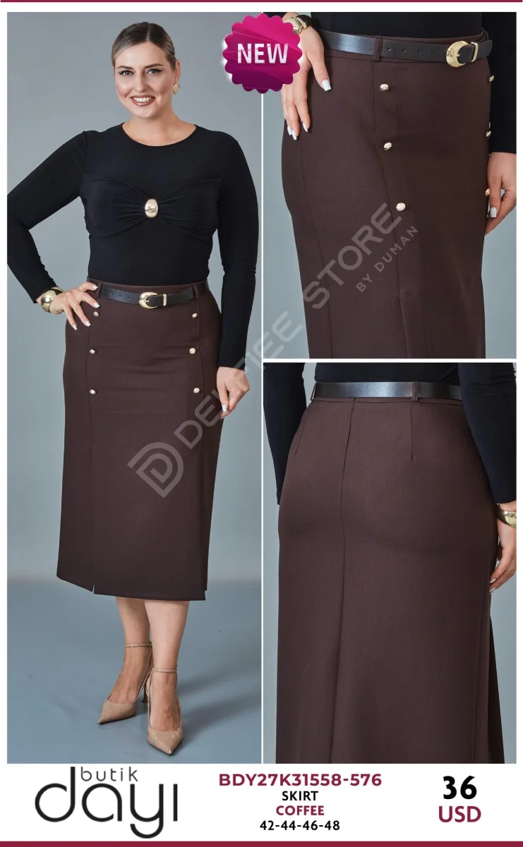 Юбка BUTIK DAYI (Brown, модель BDY27K31558-576) оптом