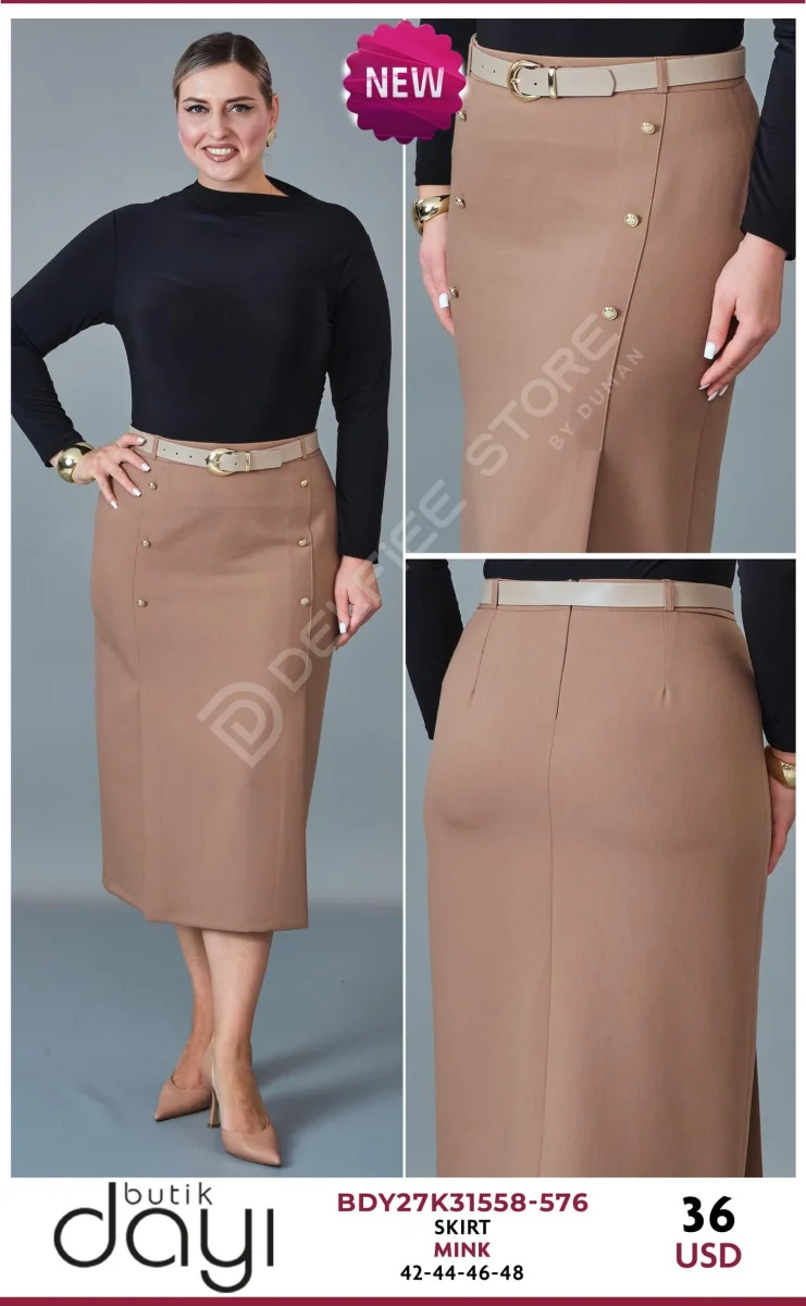 Юбка BUTIK DAYI (Beige, модель BDY27K31558-576) оптом