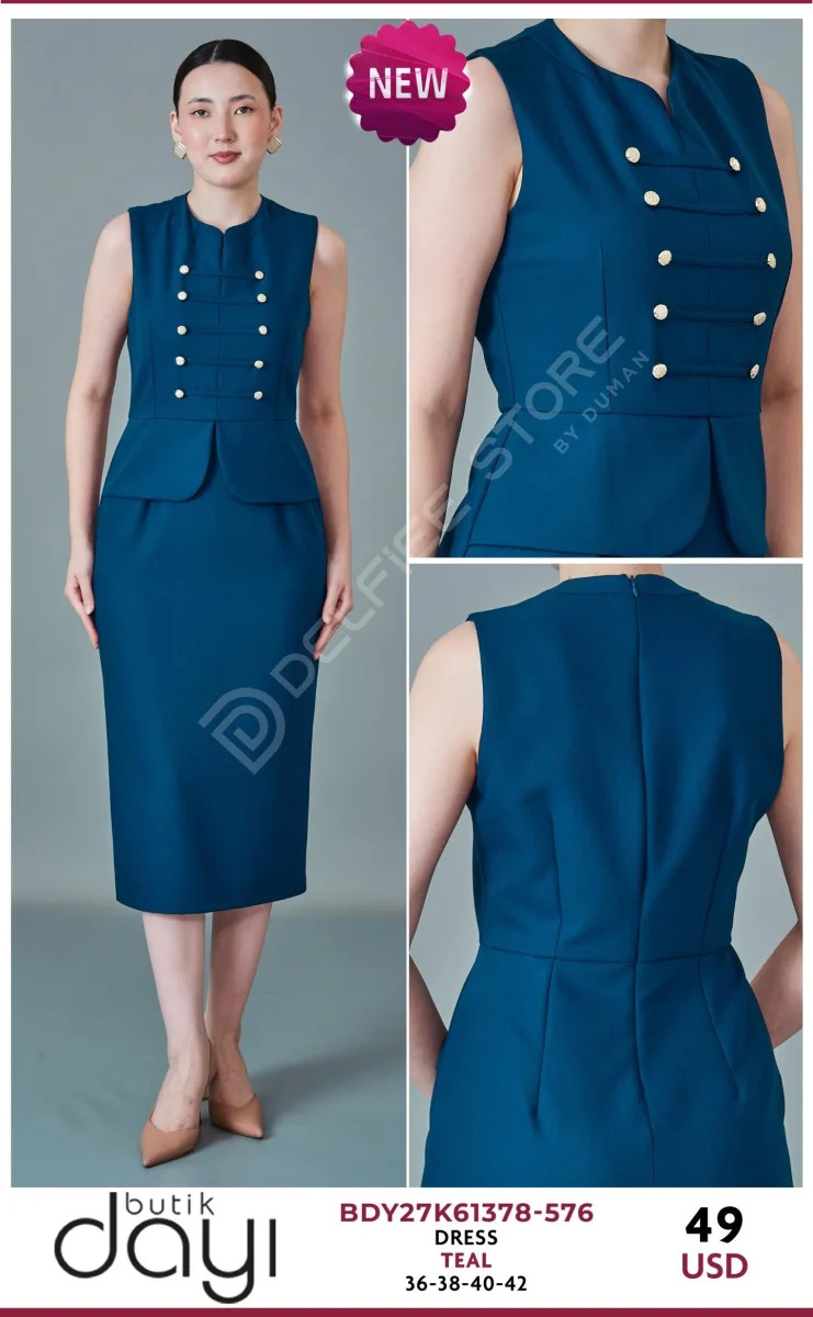 Платье BUTIK DAYI (Turquoise, модель BDY27K61378-576) оптом