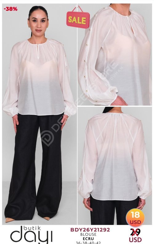 Блузка BUTIK DAYI (Кремовый, модель BDY26Y21292) оптом