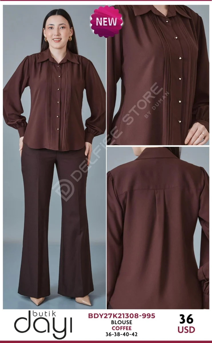 Блузка BUTIK DAYI (Brown, модель BDY27K21308-995) оптом