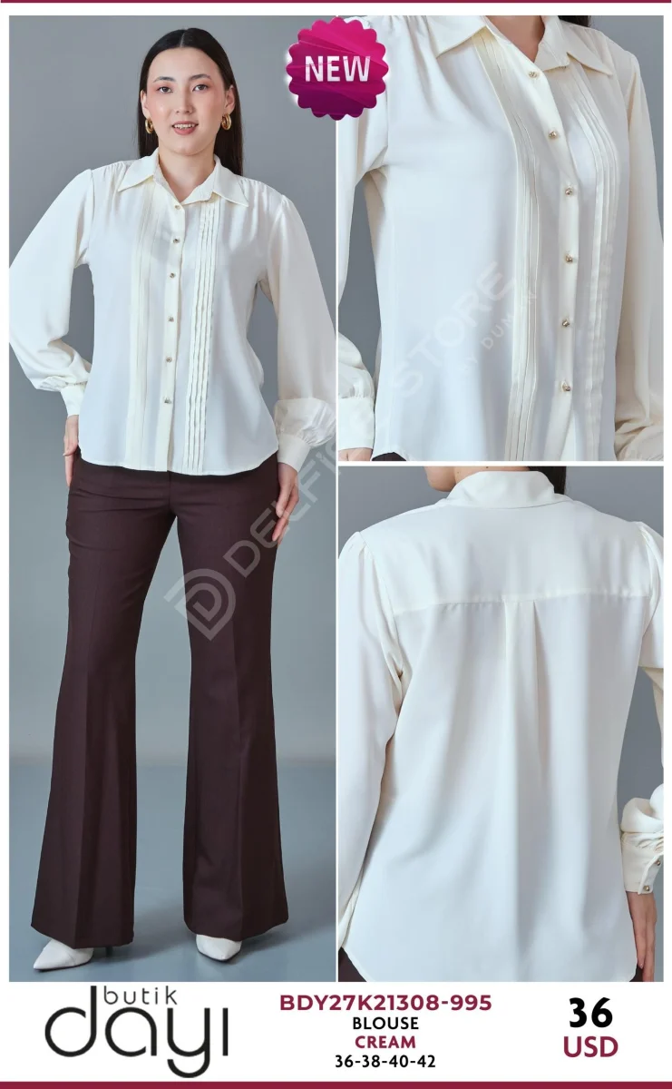 Блузка BUTIK DAYI (Cream, модель BDY27K21308-995) оптом