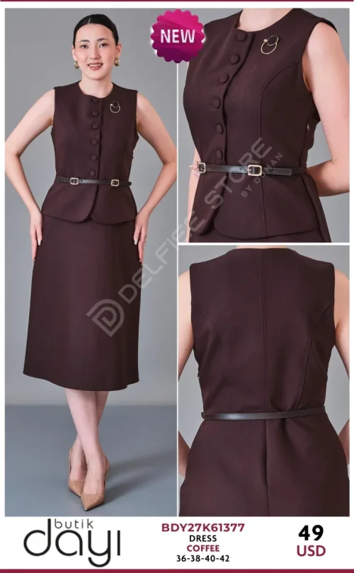 Платье BUTIK DAYI (Brown, модель BDY27K61377) оптом