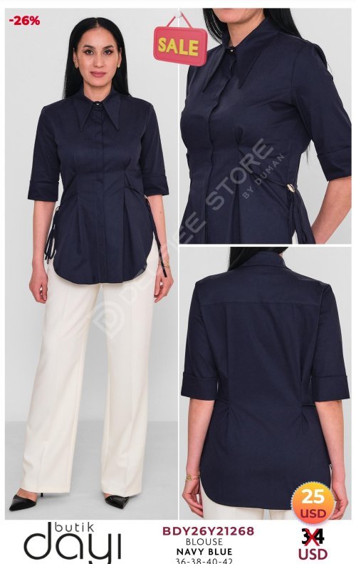 Блузка BUTIK DAYI (Темно-синий, модель BDY26Y21268) оптом