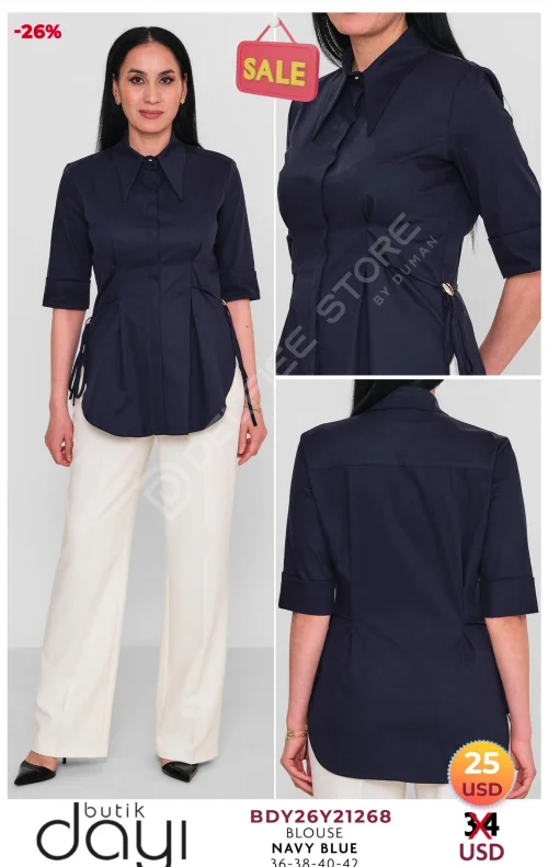 Блузка BUTIK DAYI (Темно-синий, модель BDY26Y21268) оптом