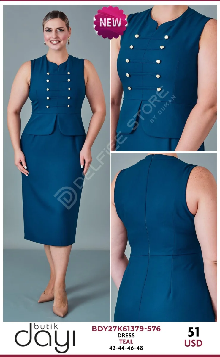 Платье BUTIK DAYI (Turquoise, модель BDY27K61379-576) оптом