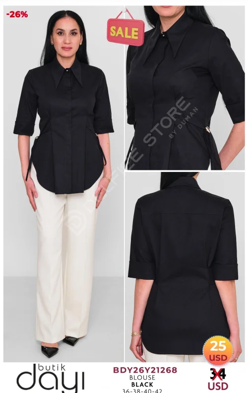 Блузка BUTIK DAYI (Черный, модель BDY26Y21268) оптом