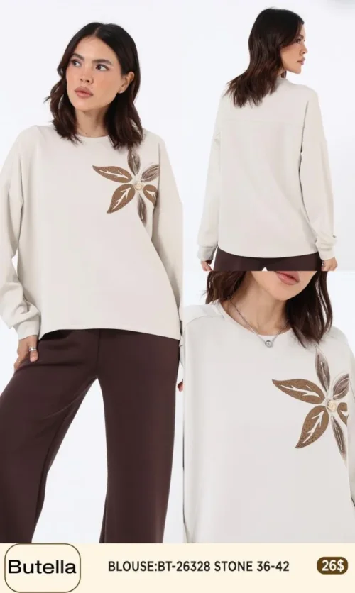 Блузка Butella (Beige, модель BT26328) оптом