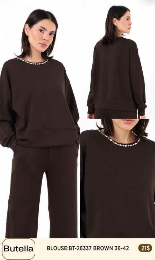 Блузка Butella (Brown, модель BT-26337) оптом